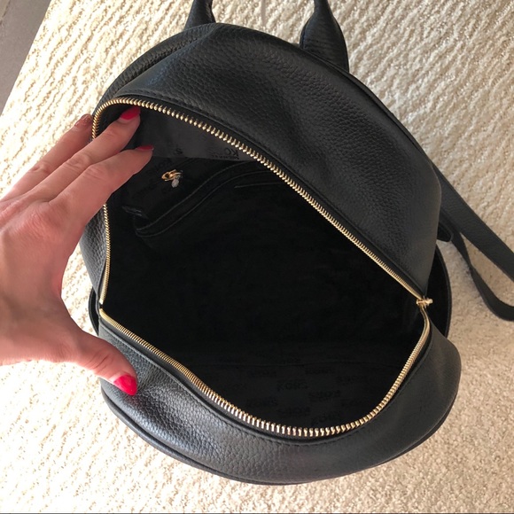 Michael Kora Black Leather Backpack - Picture 5 of 5
